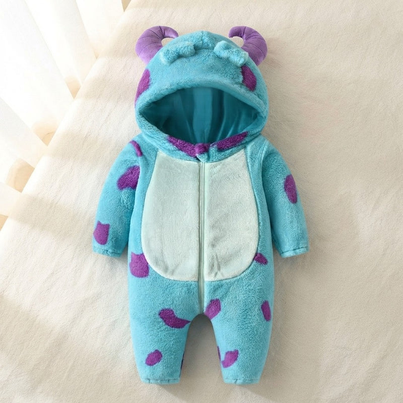 Hooded Fleece Baby Jumpsuit