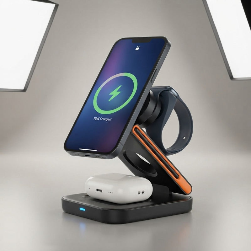 Foldable Magnetic Wireless Charging Station